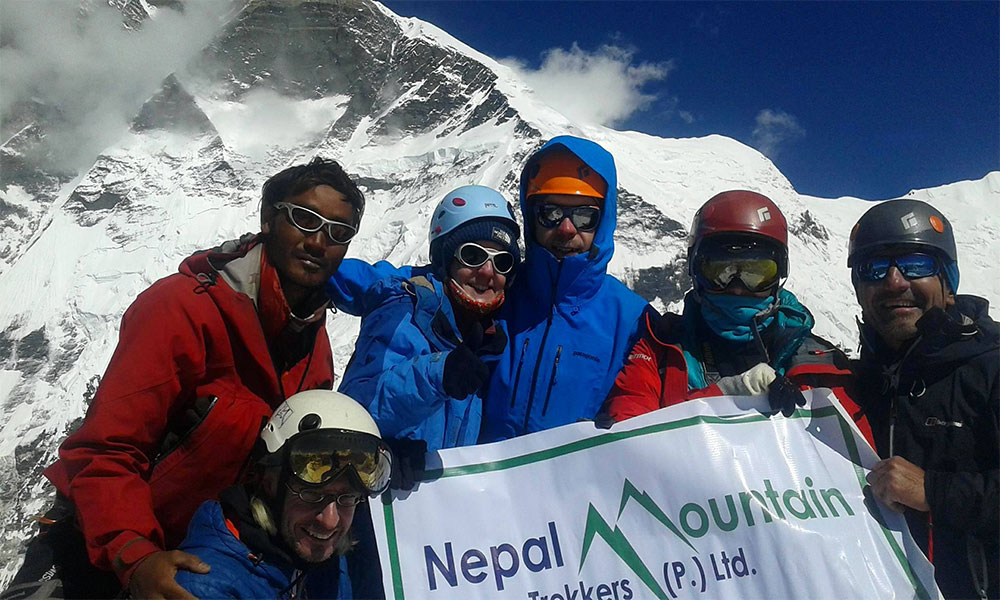 Nepal Mountain Trekkers Team on Island Peak