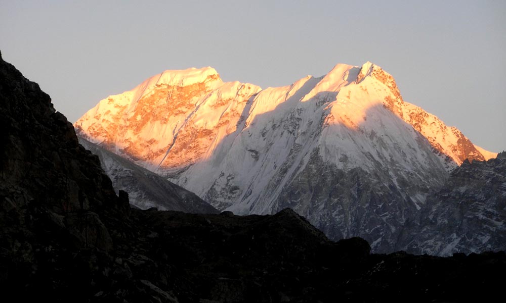 Sunrise view of Nepal Peak