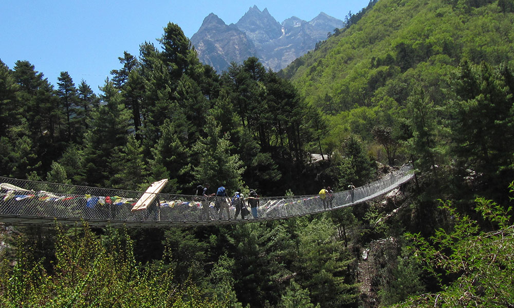 Suspension Bridge on the way to Everest Base Camp