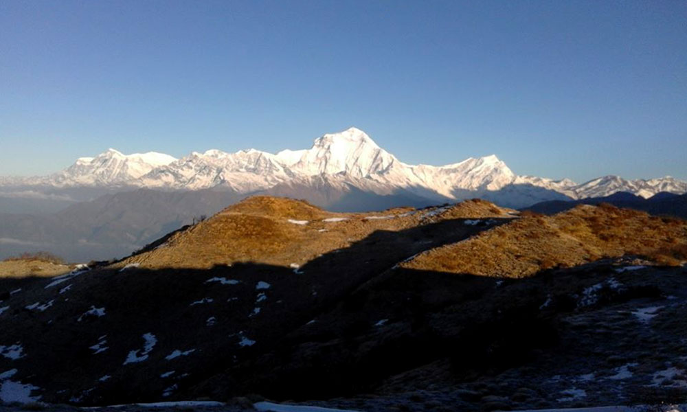 Panoramic view of Annapurna ranges