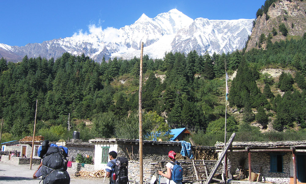 View of Butterfly peak from Larjung