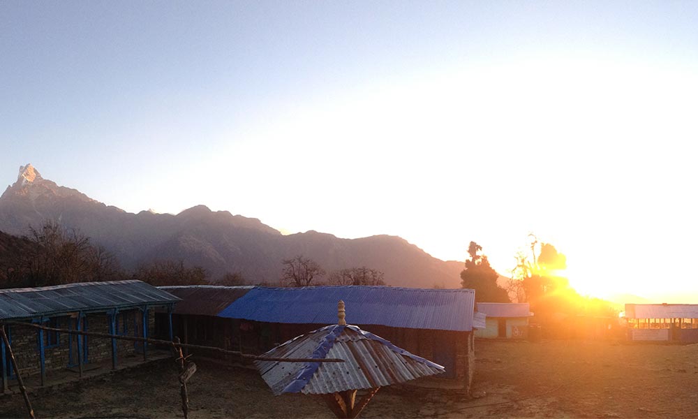 Sunrise view from Mardi Low Camp