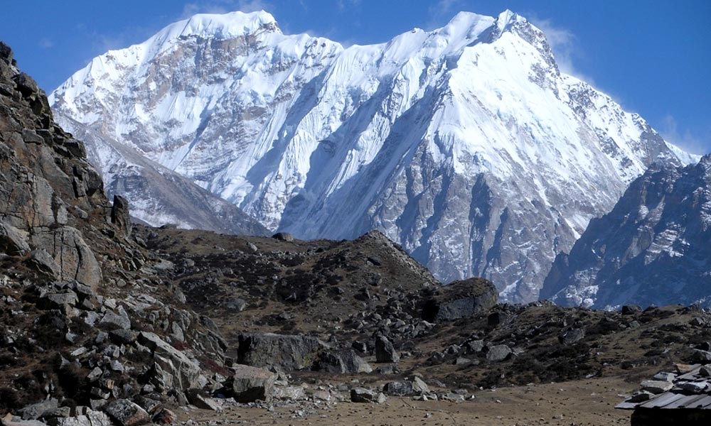 View of Nepal Peak from Lhonak