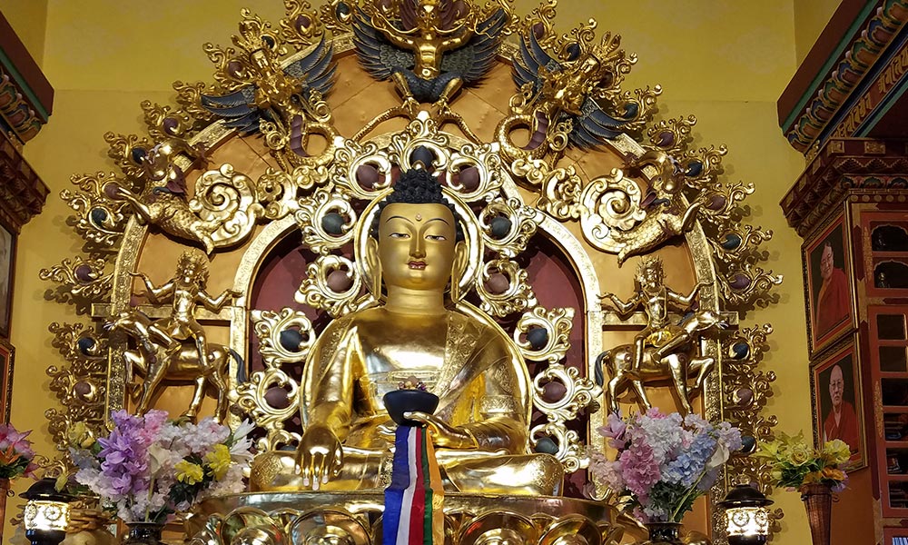 Statue of Buddha inside the Monastery in Lo-Manthang
